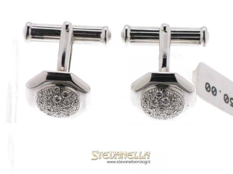 Gemelli in oro bianco 18kt diamanti 0,70 ct, grammi 8,70